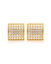 CLAIRE Moissanite Diamonds Fashion Stud Square Earrings