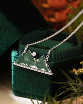 NYMPH Nature Inspired Moss Agate Mountain Necklace