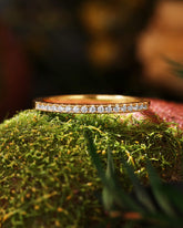 ALICE Moissanite Half Eternity Pavé Wedding Band Stacking Ring