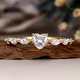 MIRA lovely heart shaped Engagement Ring