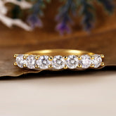 CIRILYA Half eternity ring roundcut 7 stone wedding band