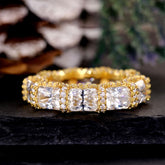 HALARA Unisex Radiant Cut Full Eternity band Ring