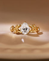 TANSY Pear Cut Moissanite Garden Inspired Engagement Ring