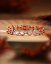 FIONA Micro Pave Moissanite Hollow Infinity Bracelet