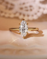 LENORA Marquise Moissanite Solitaire Engagement Ring