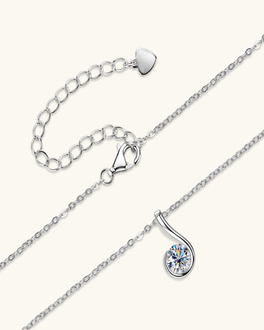 Minimalist Music Note Pendant Necklace