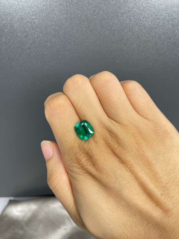 4.25Ct Cushion Colombian Emerald