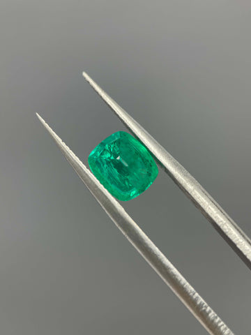 1.60Ct Cushion Colombian Emerald