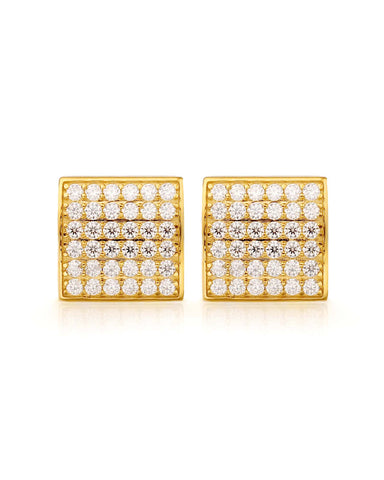 CLAIRE Moissanite Diamonds Fashion Stud Square Earrings