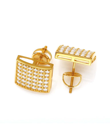 CLAIRE Moissanite Diamonds Fashion Stud Square Earrings