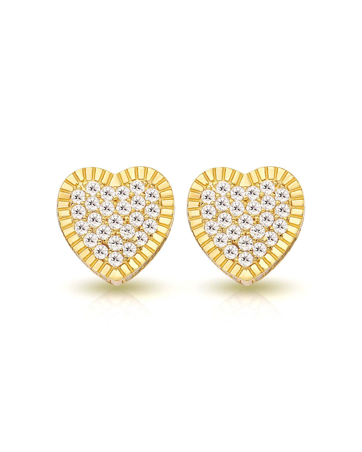 LUCY Moissanite Diamonds Heart Shaped Stud Earrings