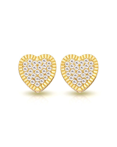 LUCY Moissanite Diamonds Heart Shaped Stud Earrings