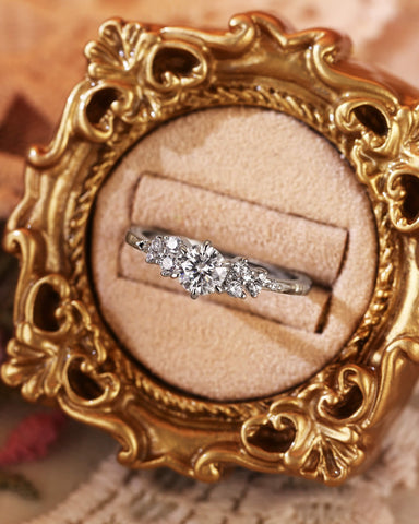 NOIRA Round Cut Cluster Engagement Ring