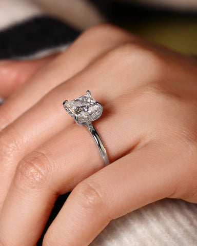 AIRI Hidden Halo Princess Cut Engagement Ring