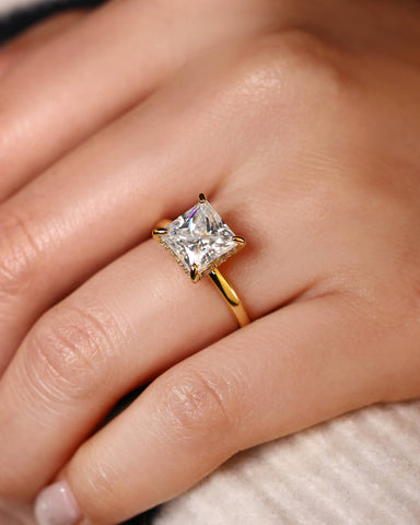 AIRI Hidden Halo Princess Cut Engagement Ring