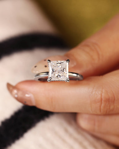 AIRI Hidden Halo Princess Cut Engagement Ring