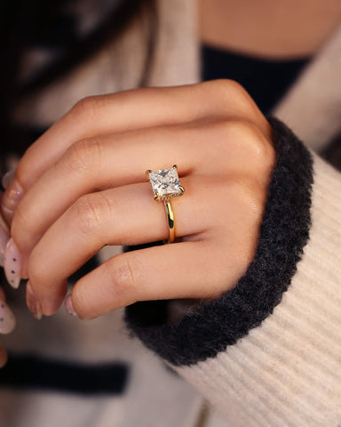 AIRI Hidden Halo Princess Cut Engagement Ring