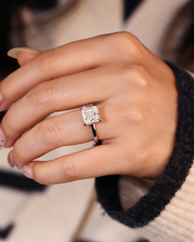 AIRI Hidden Halo Princess Cut Engagement Ring