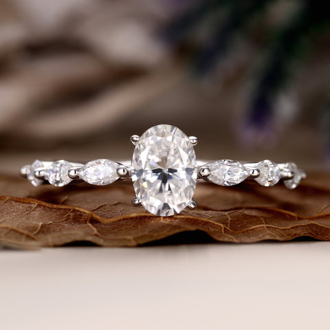 ALORA Four-Prong Oval Cut Solitaire Engagement Ring