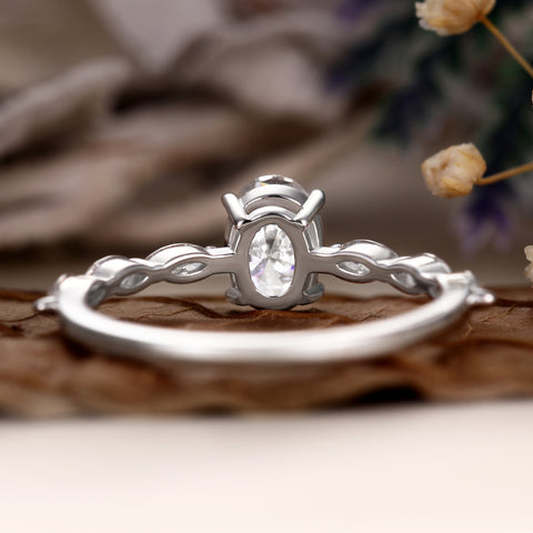 ALORA Four-Prong Oval Cut Solitaire Engagement Ring