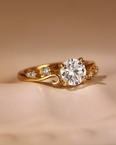 ALTA Vine Twist Round Cut Promise Ring