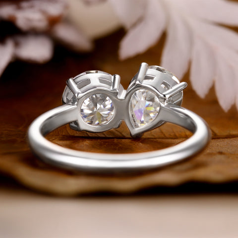 ELARA Pear & Round Cut Toi Et Moi Engagement Ring