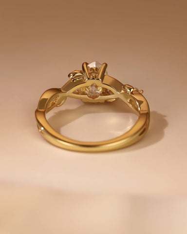 HANA Twist Leaf Vine Pear Cut Engagement Ring