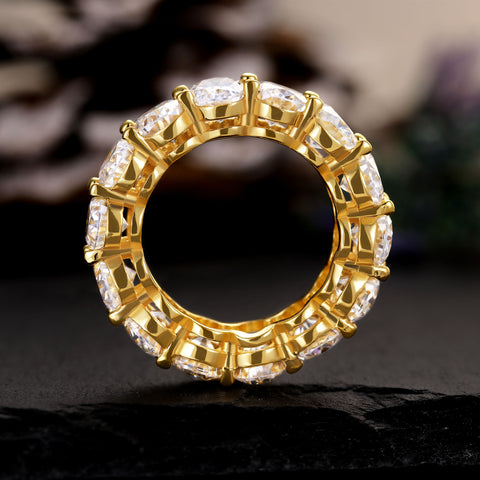 SERAPHINA Full Eternity Ring Unisex Oval Cut Statement Band