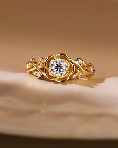 ROSALIE Floral Inspired Moissanite Engagement Ring