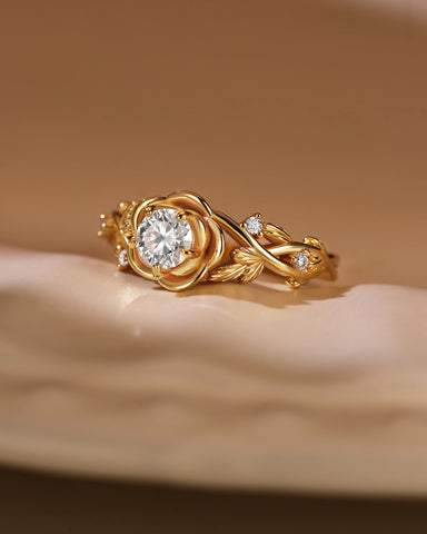 ROSALIE Floral Inspired Moissanite Engagement Ring