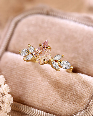FANCHON Fantasy Cut Kite Shaped Ametrine Butterfly Cluster Engagement Ring