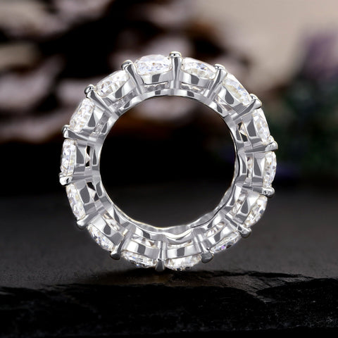 SERAPHINA Full Eternity Ring Unisex Oval Cut Statement Band