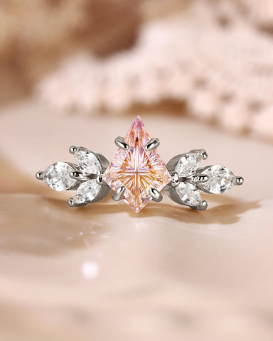 FANCHON Fantasy Cut Kite Shaped Ametrine Butterfly Cluster Engagement Ring