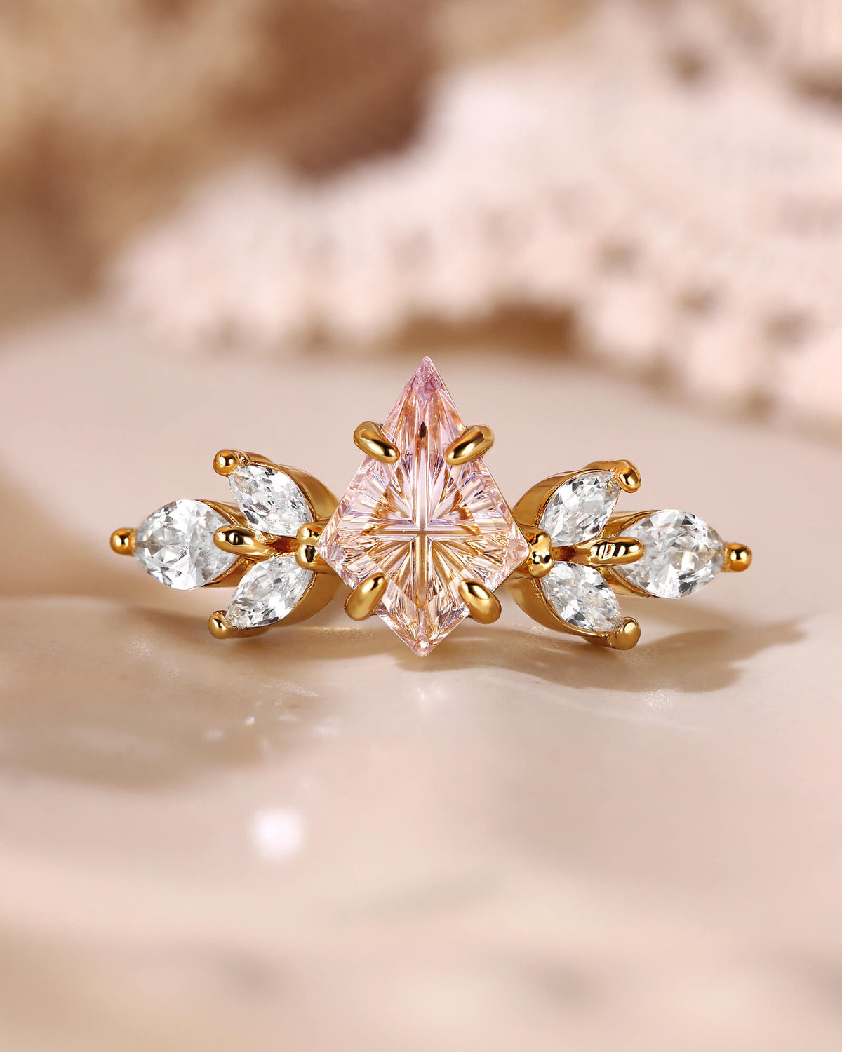 FANCHON Fantasy Cut Kite Shaped Ametrine Butterfly Cluster Engagement Ring