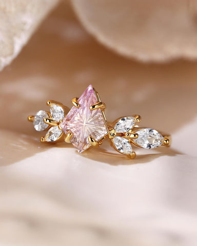 FANCHON Fantasy Cut Kite Shaped Ametrine Butterfly Cluster Engagement Ring
