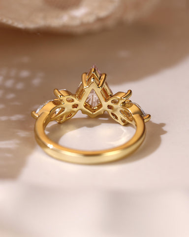 FANCHON Fantasy Cut Kite Shaped Ametrine Butterfly Cluster Engagement Ring