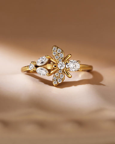 VANESSA Fantasy Butterfly and Bee Ring