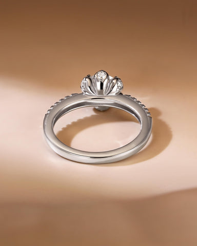 LILY Flower Inspired Solitaire Engagement Ring