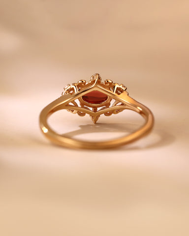 ROWAN Vintage Garnet Engagement Ring