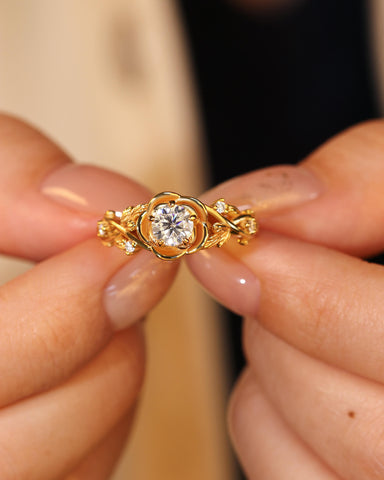 ROSALIE Floral Inspired Moissanite Engagement Ring