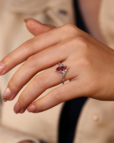 CELESTE Marquise Cut Alexandrite Vintage Engagement Ring