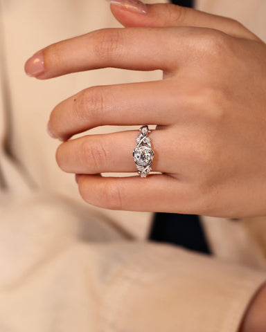ROSALIE Floral Inspired Moissanite Engagement Ring