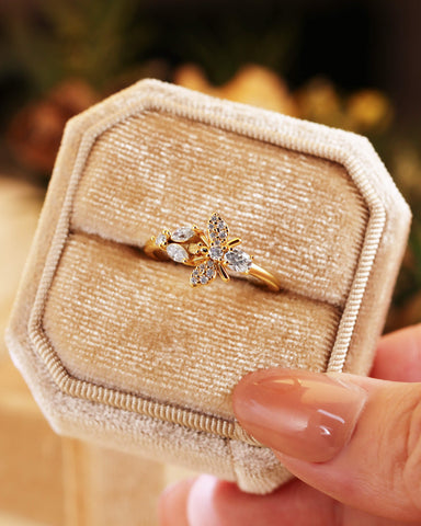 VANESSA Fantasy Butterfly and Bee Ring
