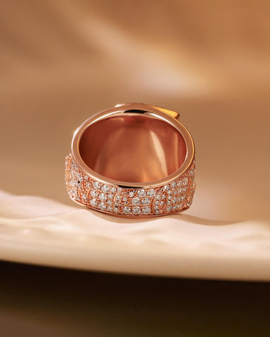 CHAMP Iced Out Moissanite Diamond Custom Initial Name Ring