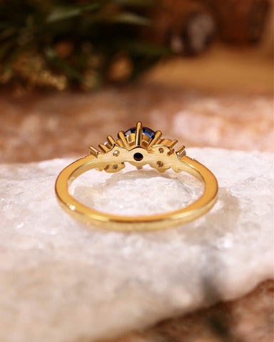ESTELLA Skynight Fairy Round Cut Sapphire Engagement Ring