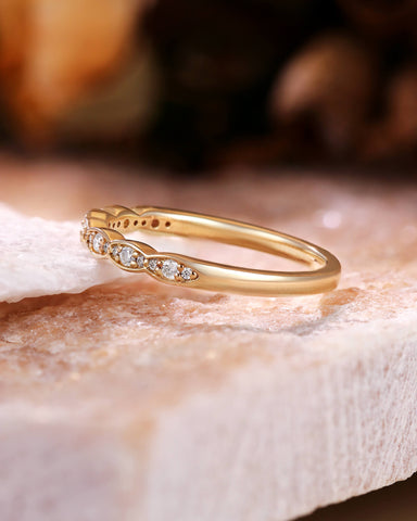 SELAH Half Eternity Moissanite Wedding Band