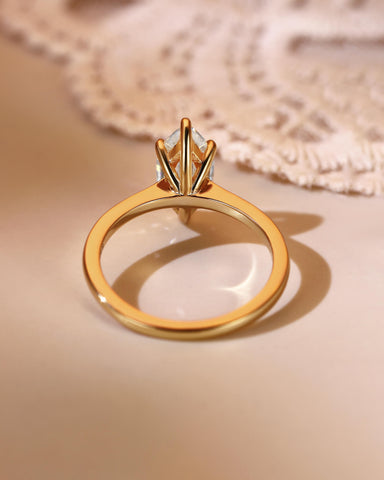 LENORA Marquise Moissanite Solitaire Engagement Ring