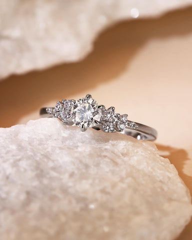 NOIRA Round Cut Cluster Engagement Ring
