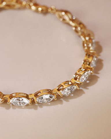 BRIANNA Marquise Cut Moissanite Diamond Tennis Bracelet