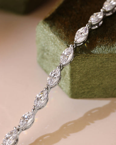 BRIANNA Marquise Cut Moissanite Diamond Tennis Bracelet